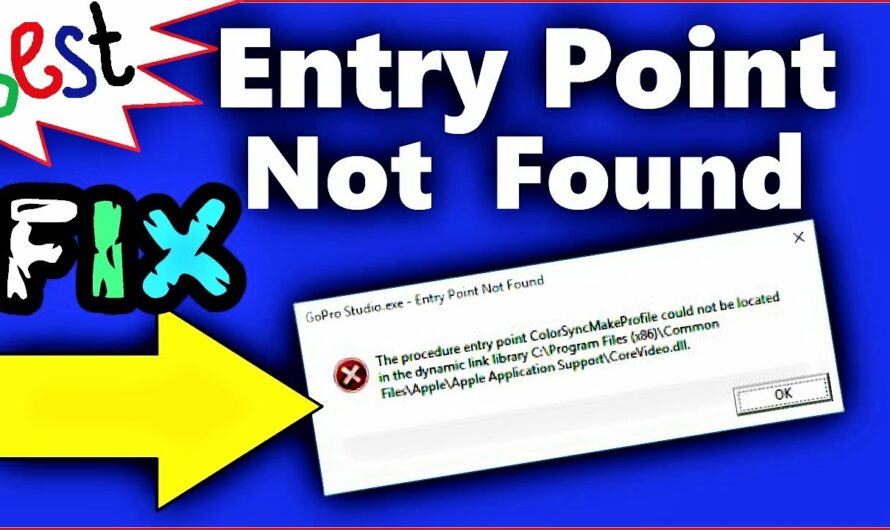 Entry Point Not Found Dynamic Link Library FIXED Windows 10  8  7